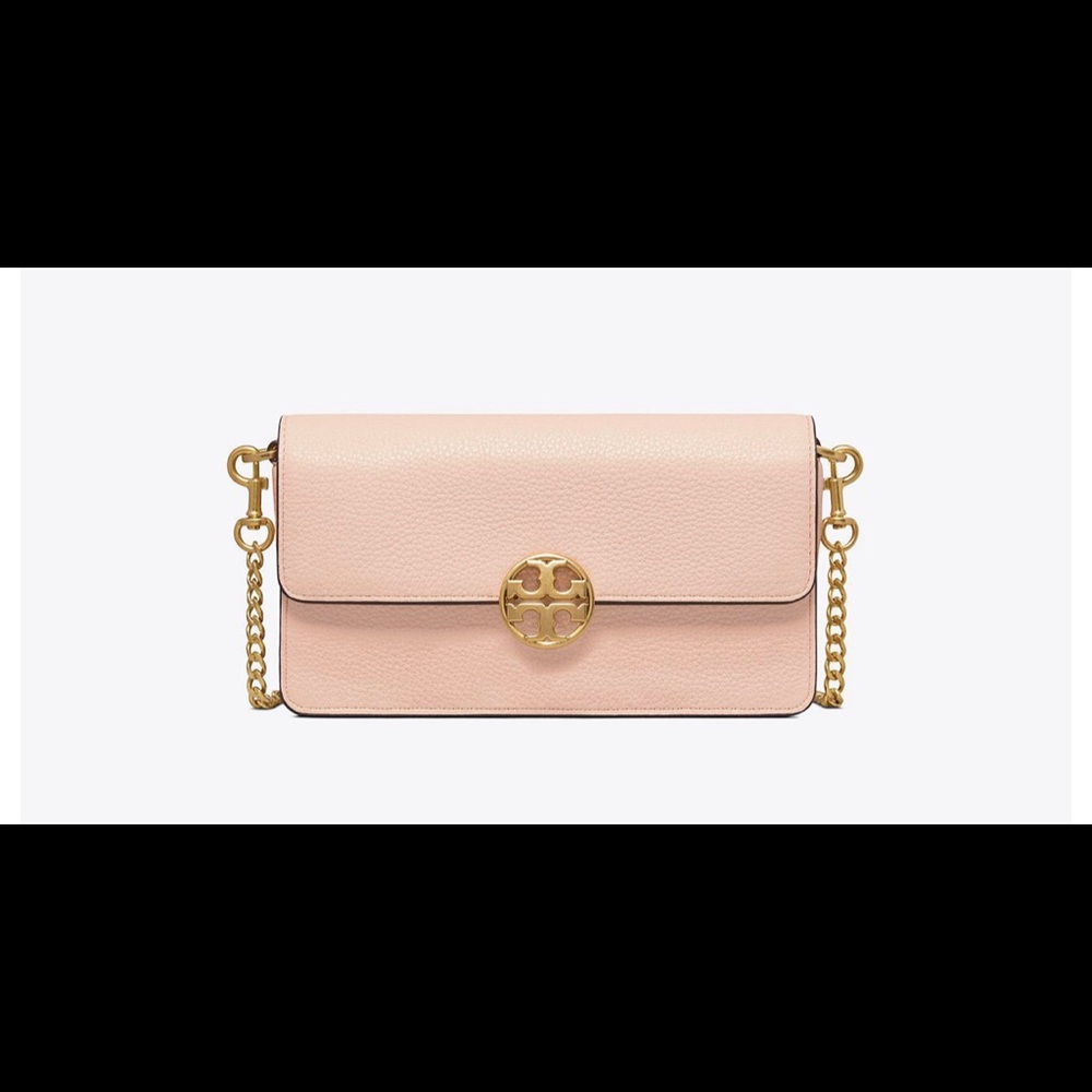 Tory Burch Chelsea Chain Pouch (Pale Apricot)